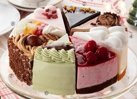 8種のアソートケーキ