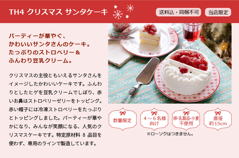 TH4 クリスマス サンタケーキ