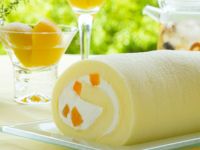 【卵・乳・小麦不使用】【アレルギー対応】すこやか黄桃のロールケーキカット画像