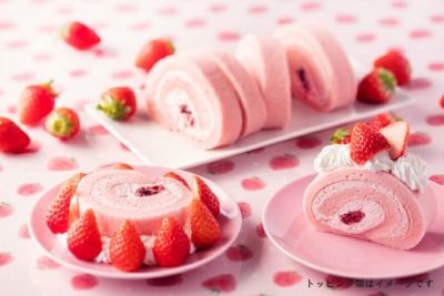【卵・乳・小麦不使用　アレルギー対応】　すこやかいちごのロールケーキ